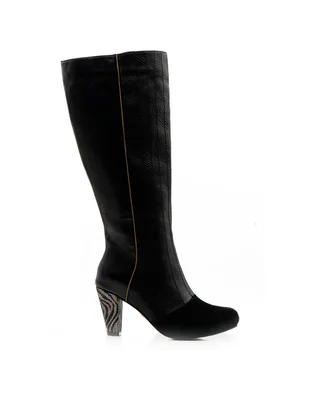 Bota abajo de la rodilla de piel para mujer