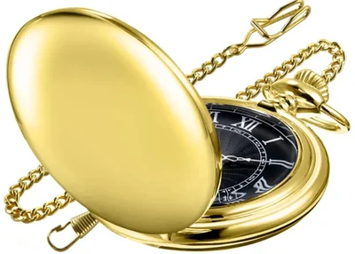 Reloj de Bolsillo Realpoo Oro con Numerales Romanos y Cuarzo