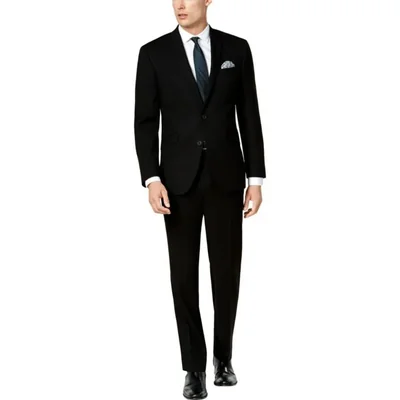 Traje Kenneth Cole New York 40R Corte Entallado Negro