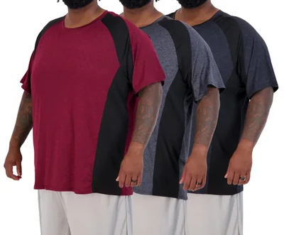 Camiseta Real Essentials Big & Tall Dry Fit Pack de 3