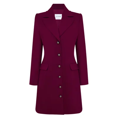 Abrigo Recto 3/4 Burdeos para Mujer City Femme