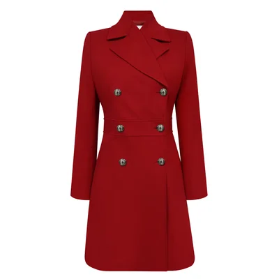 Abrigo Cruzado 3/4 Rojo para Mujer City Femme