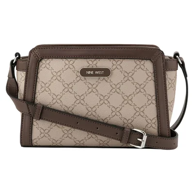 Bolsa Cross Body Café Medio Nine West para Mujer