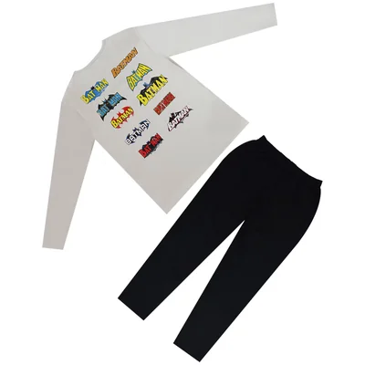 Pijama Pantalón y Playera Manga Larga con Diseño Batman para Hombre