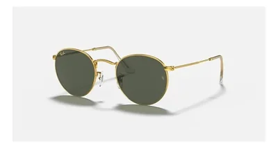Anteojos Lentes de Sol Ray Ban Round Metal RB3447 919631 53-21 Dorado/Verde