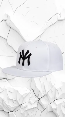 Gorra New York Yankees NY - Snapback Blanca con Logo Negro