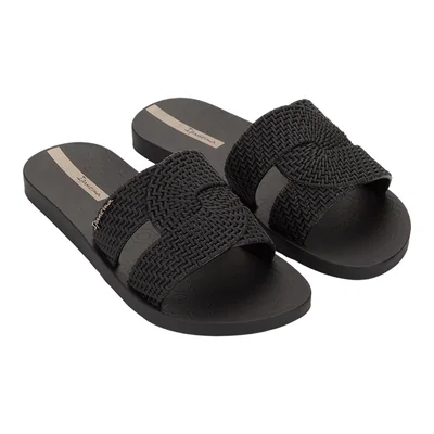 Sandalia Tresse Slide Ipanema Negro para Mujer