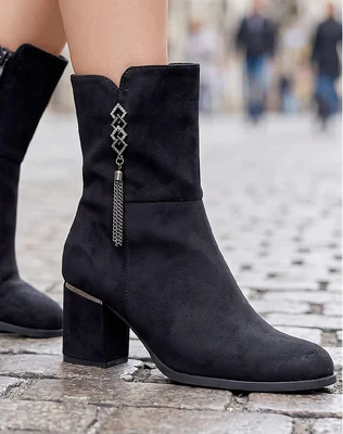 Botin Mujer Casual Negro Via Urbana 06804522