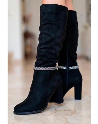 Bota Mujer Casual Tacon Negro Via Urbana 06804515