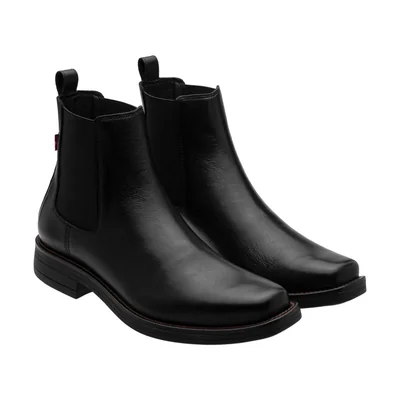 Botín en Piel Negro Levi's para Hombre