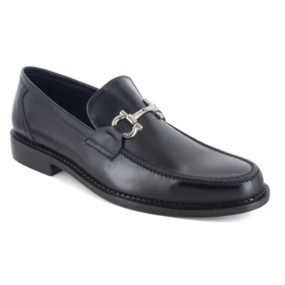 Mocasín en Piel Negro Moderof para Hombre