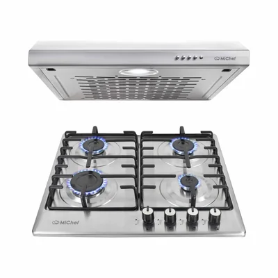 MICHEF Combo Parrilla Empotrable y Campana Gris BIGOLI