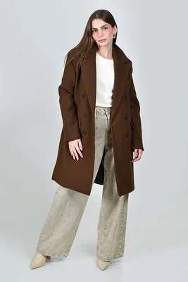 Abrigo largo tipo sastre Roman Fashion /Juvenil, 3023 (Cafe)