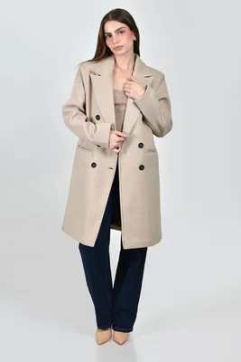 Abrigo largo tipo sastre Roman Fashion /Juvenil, 3023 (Beige)