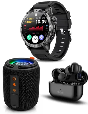 Set Smartwatch R6 Pro + Audífonos L22 + Bocina Sv30 para hombre con Gps integrado