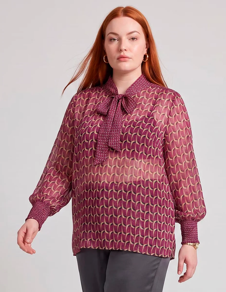 Blusa manga larga para mujer