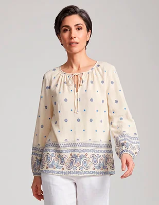 Blusa manga larga para mujer