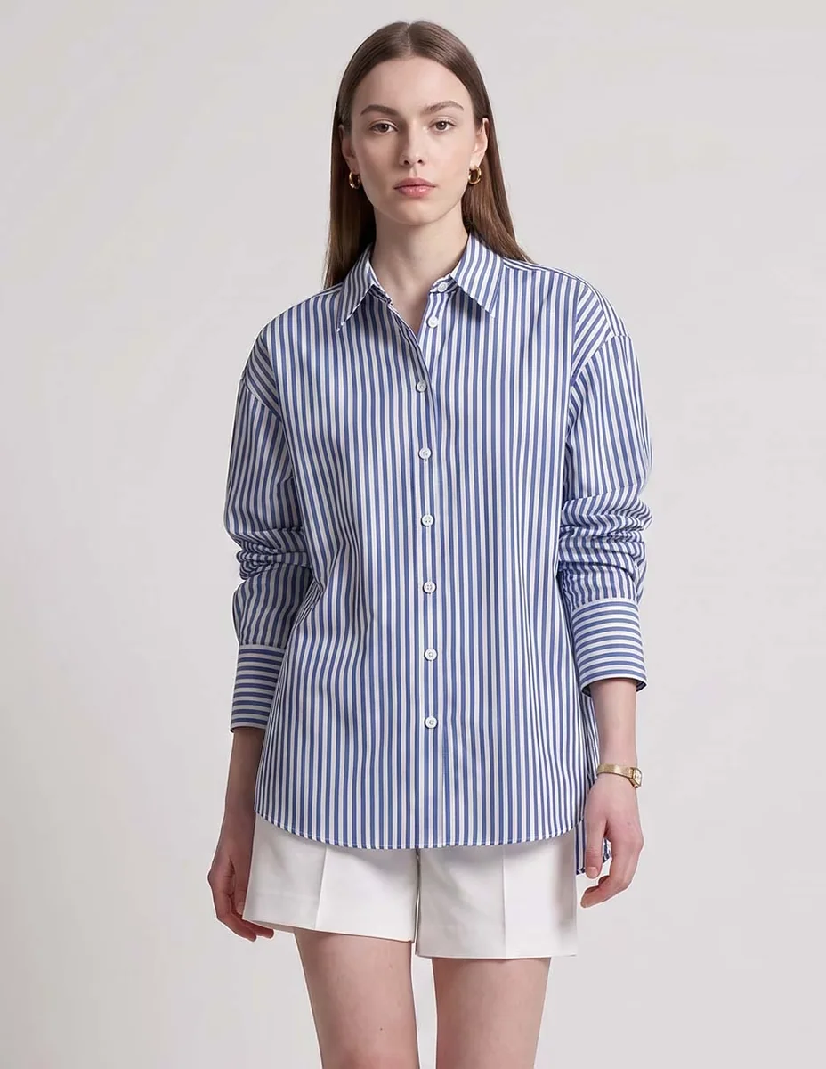 Camisa casual de algodón para mujer