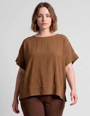 Blusa manga corta para mujer