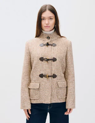 Chamarra casual koya de algodón para mujer