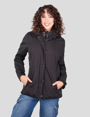 Chamarra casual softshell impermeable para mujer