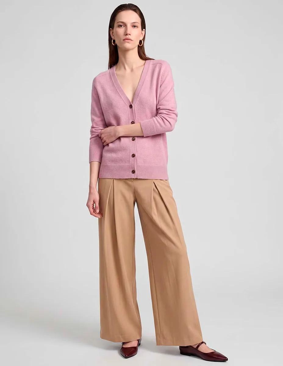 Suéter cuello V para mujer