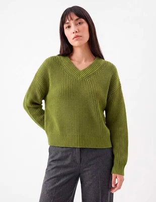 Suéter cuello v para mujer