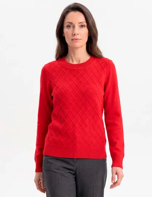 Suéter cuello redondo para mujer