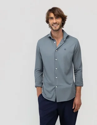 Camisa casual manga larga para hombre