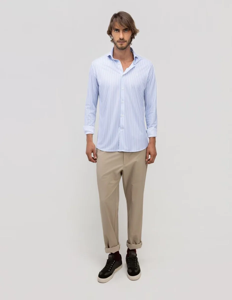 Camisa casual manga larga para hombre