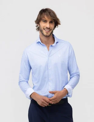 Camisa casual manga larga para hombre