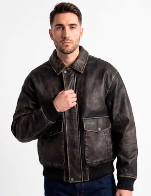 Chamarra bomber con bolsillos para hombre
