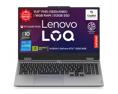Laptop Gamer Lenovo LOQ Essential 15.6 Pulgadas RTX 5050 Intel Core i5 16 GB RAM 512 GB SSD