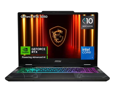 Laptop Gamer MSI Cyborg 15 B2RWEKG-456MX 15.6 Pulgadas RTX 5050 Intel Core 7 16 GB RAM 512 GB SSD
