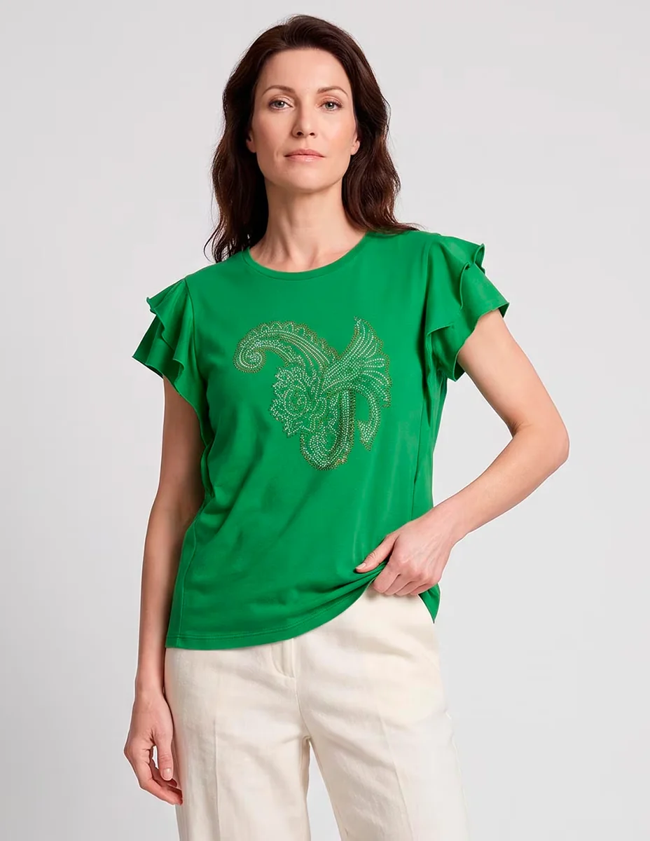Blusa manga corta para mujer