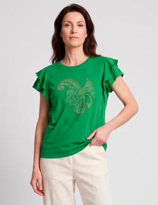 Blusa manga corta para mujer