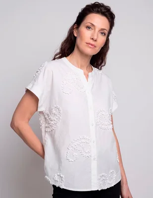 Blusa manga corta para mujer