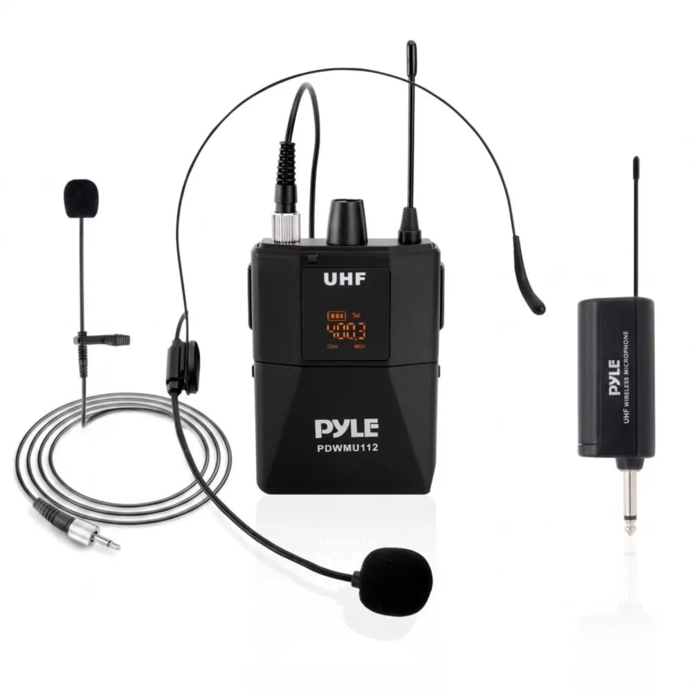 Kit de Micrófono Inalámbrico UHF Pyle PDWMU112