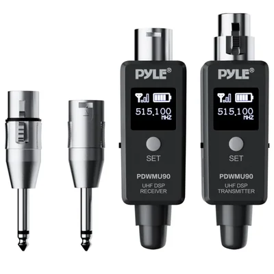Adaptador XLR Transmisor y Receptor Inalámbrico UHF Pyle