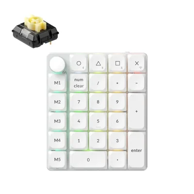 Teclado numérico Keychron K0 Max inalámbrico RGB intercambiable en caliente blanco