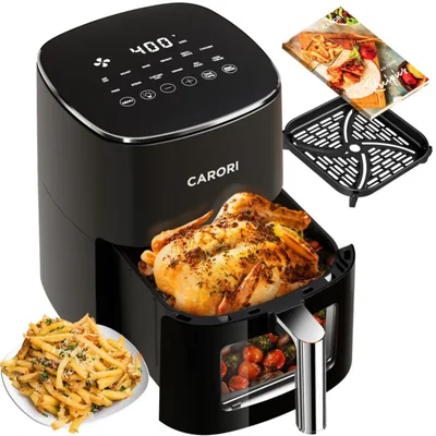 Freidora de aire Carori 6 qt 1700 W con pantalla táctil y 12 programas preestablecidos
