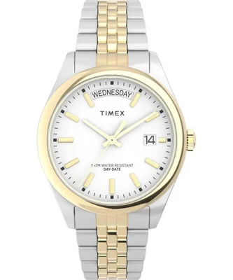 Reloj Timex Legacy para Mujer 36 mm Esfera Blanca Bicolor