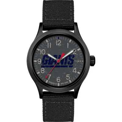Reloj Timex NFL Scout 40 mm con correa de tela negra – Giants