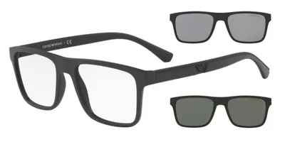 Gafas de sol Emporio Armani EA4115 54 mm negro mate con clip‑ons