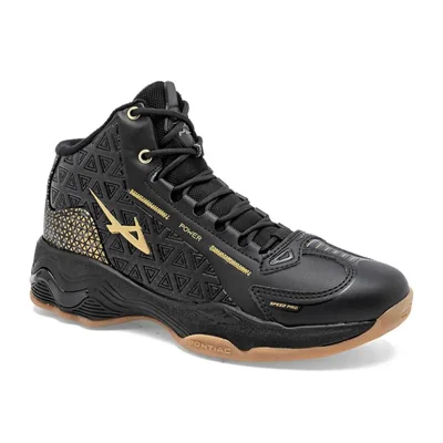 Pontiac tenis para hombre negro dorado cod 147877-F