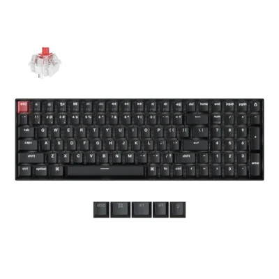 Teclado mecánico Keychron K4 V3 inalámbrico y con cable switches Red