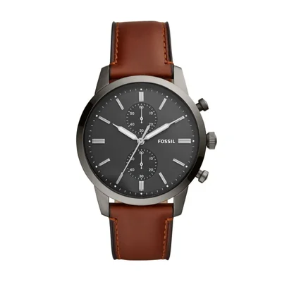 Reloj Fossil Townsman 44 mm Cronógrafo de Cuero Ahumado