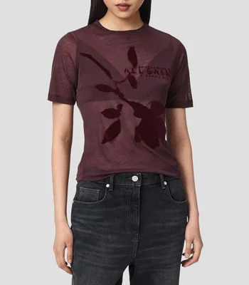 Playera cuello redondo manga corta fantasía Mujer