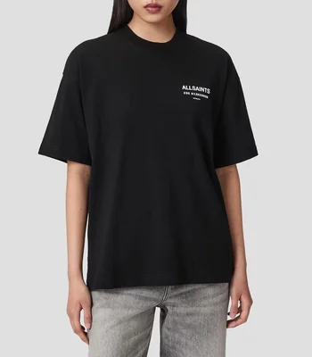 Playera cuello redondo manga corta estampada Mujer