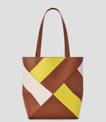 Bolsa tote lisa con detalle a contraste Mujer